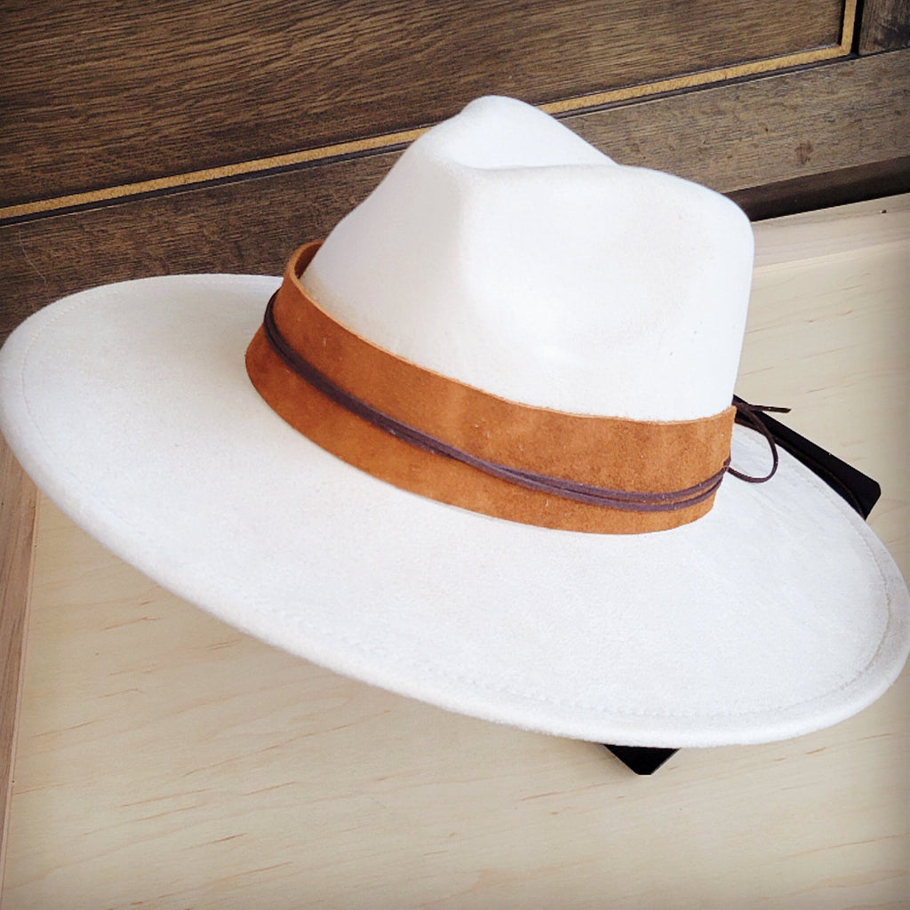 Wide Genuine Tan Suede Hat Band Only 954i