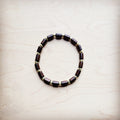 **Wood with gold accent beaded bracelet 807ss