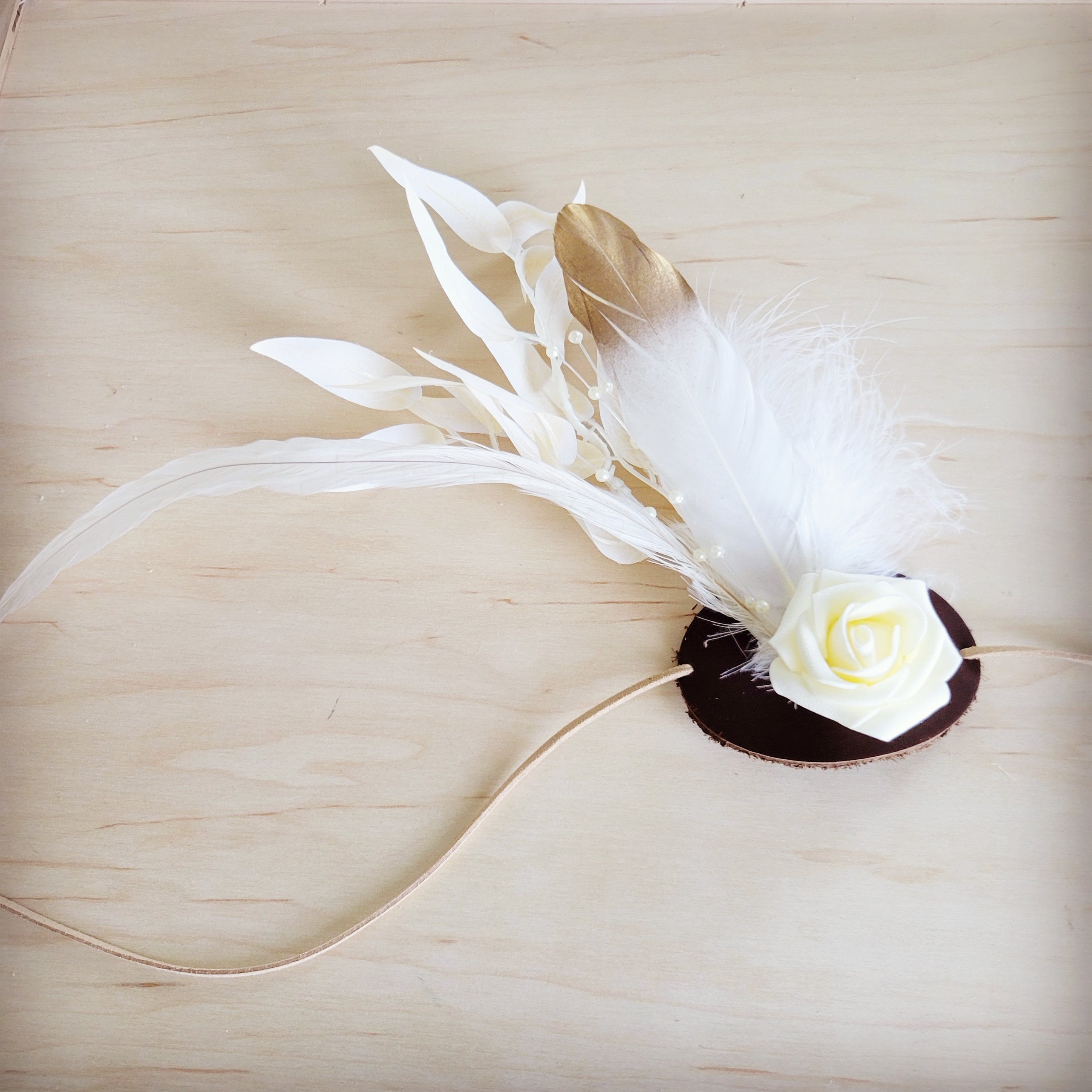 Boho Western Wedding Floral Bridal Hat Band Only 984v