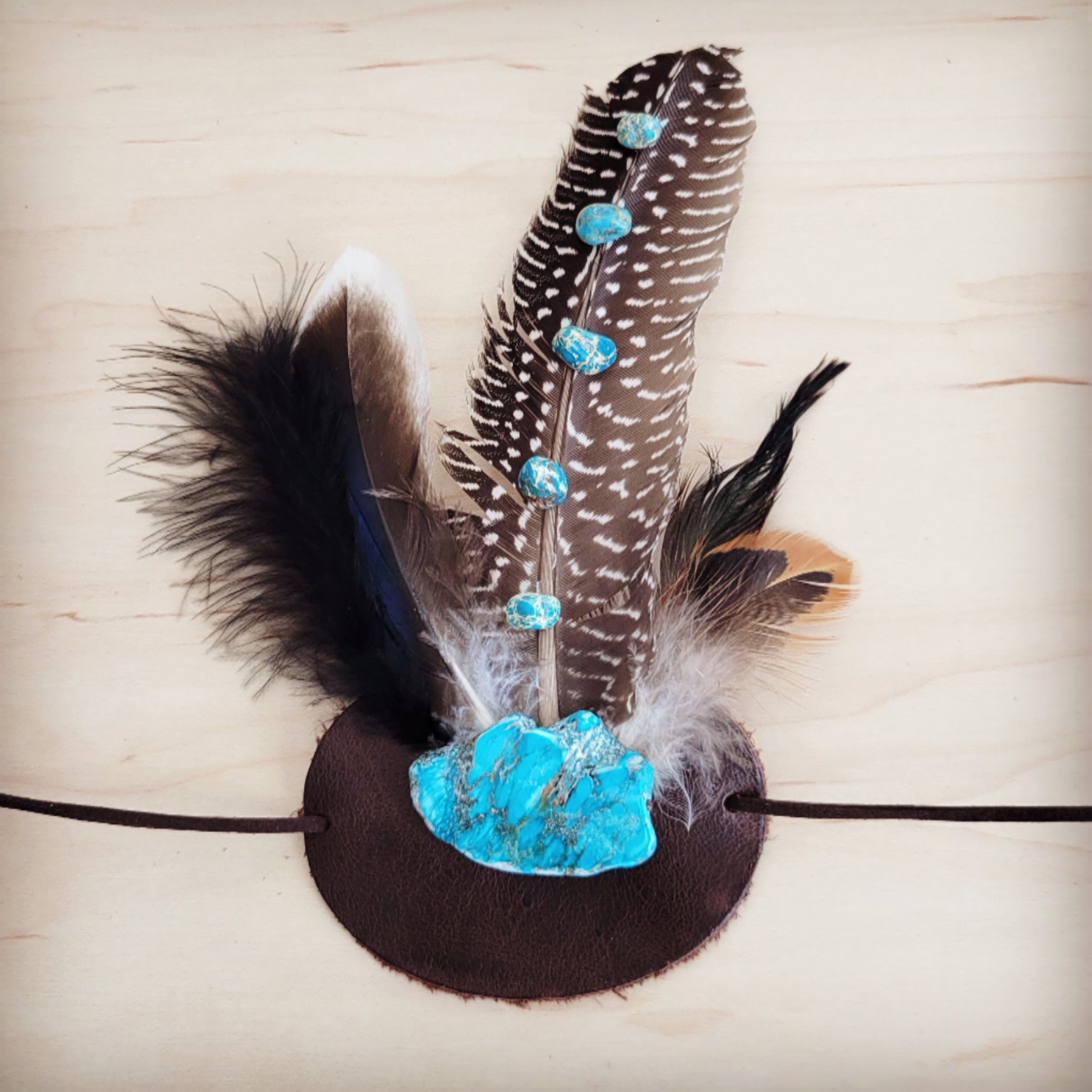 Regalite Accent Turkey Feather & Leather Hat Band Only 954t