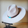 Red Brown Navajo Turq Slab Leather Hat Band + Choice of Hat 986h