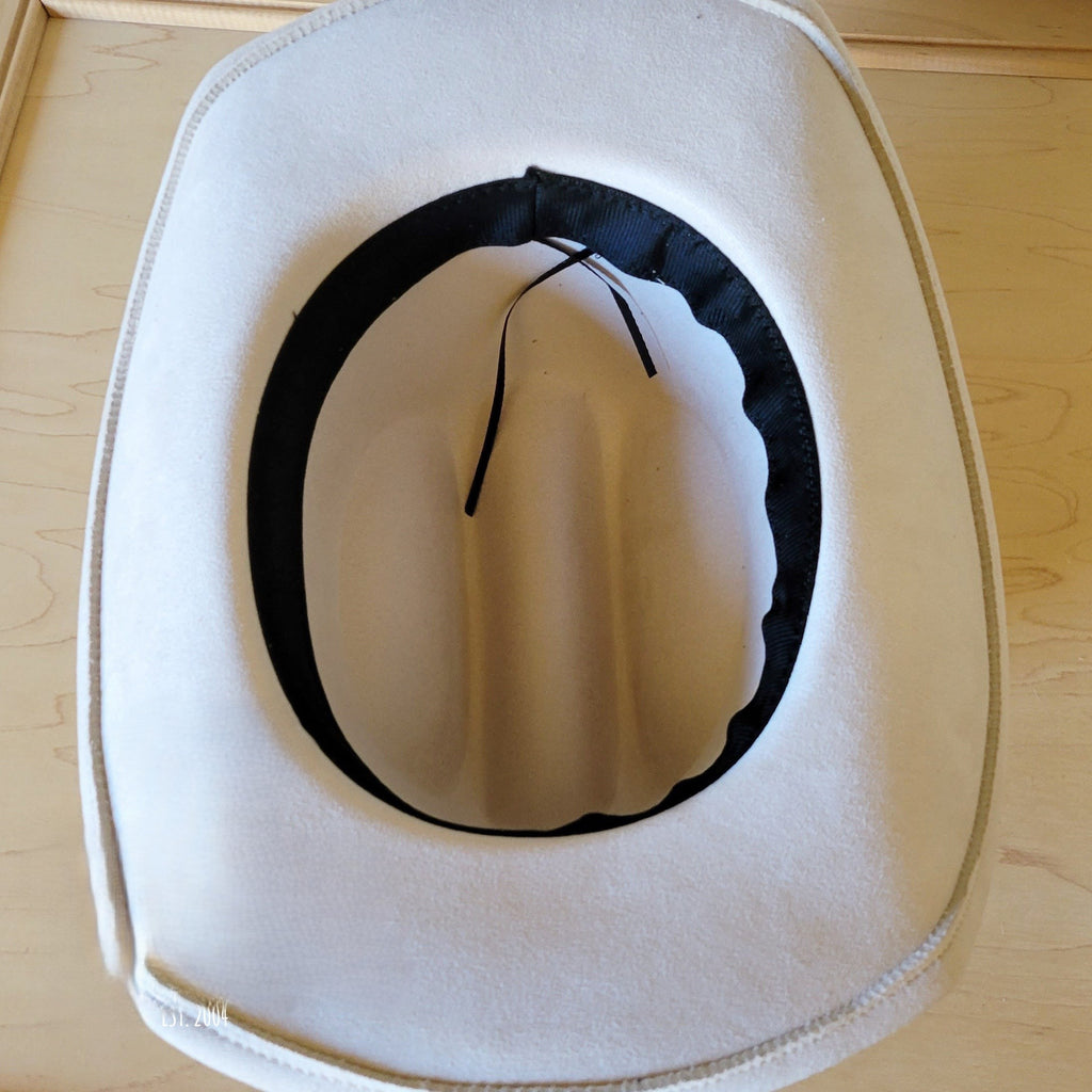 **Boho Western Hat w/ Choice of Feather Hat Band-Taupe 982b
