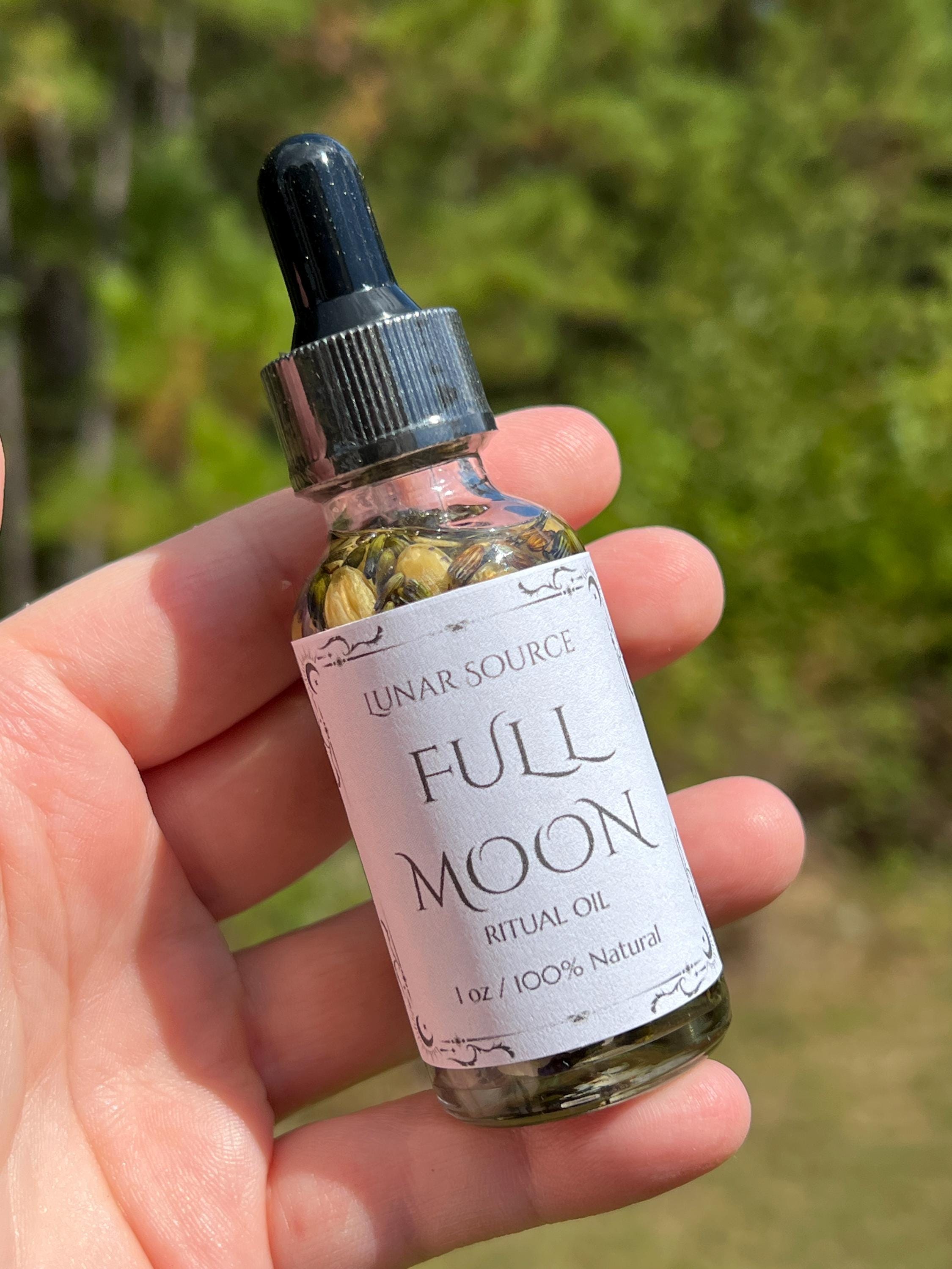 Moon Magick Ritual Oils | New Dark Moon Beginnings Manifestation | Full Moon Release | Witchcraft Spell Oil Candle Lunar Luna Body Perfume