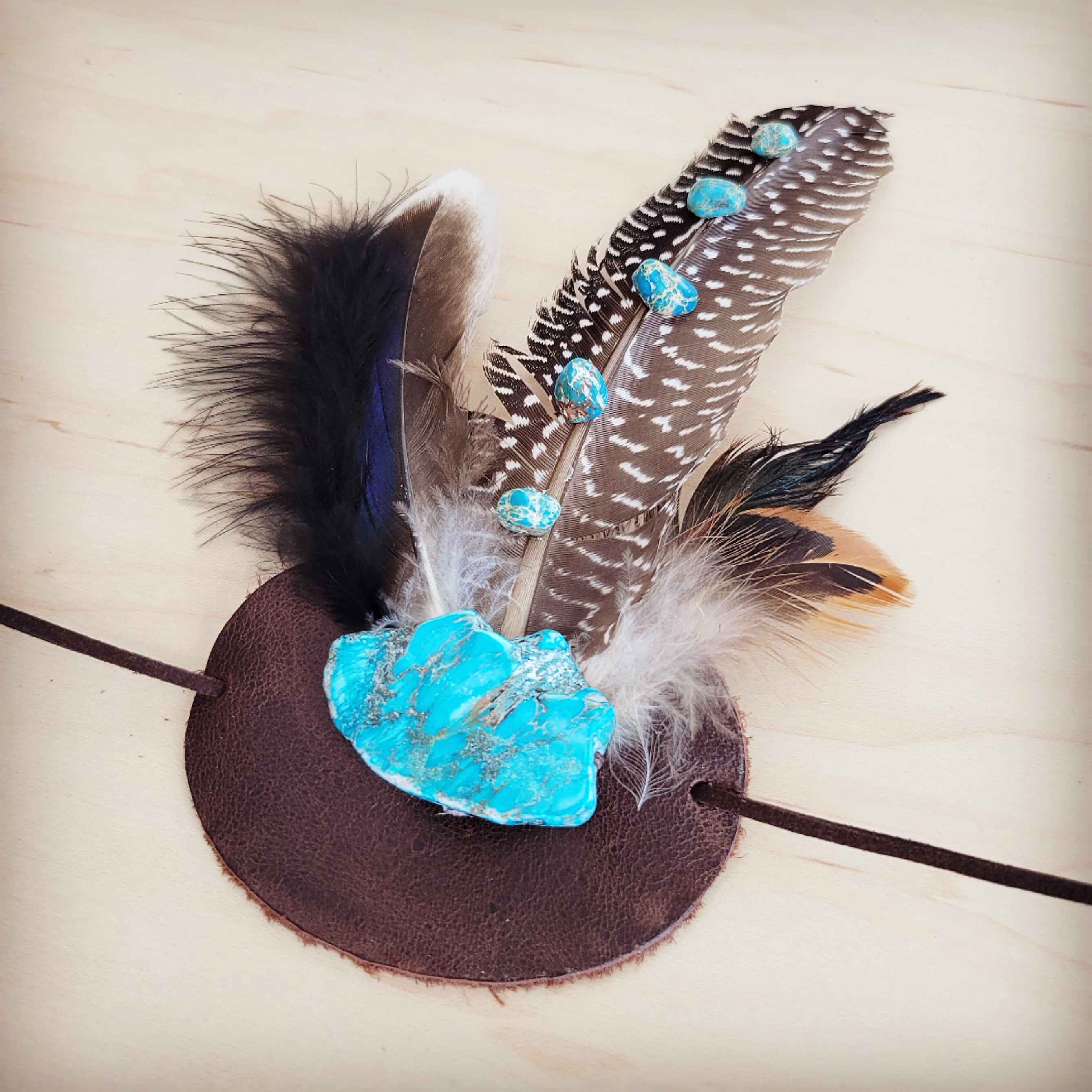 Regalite Accent Turkey Feather & Leather Hat Band Only 954t