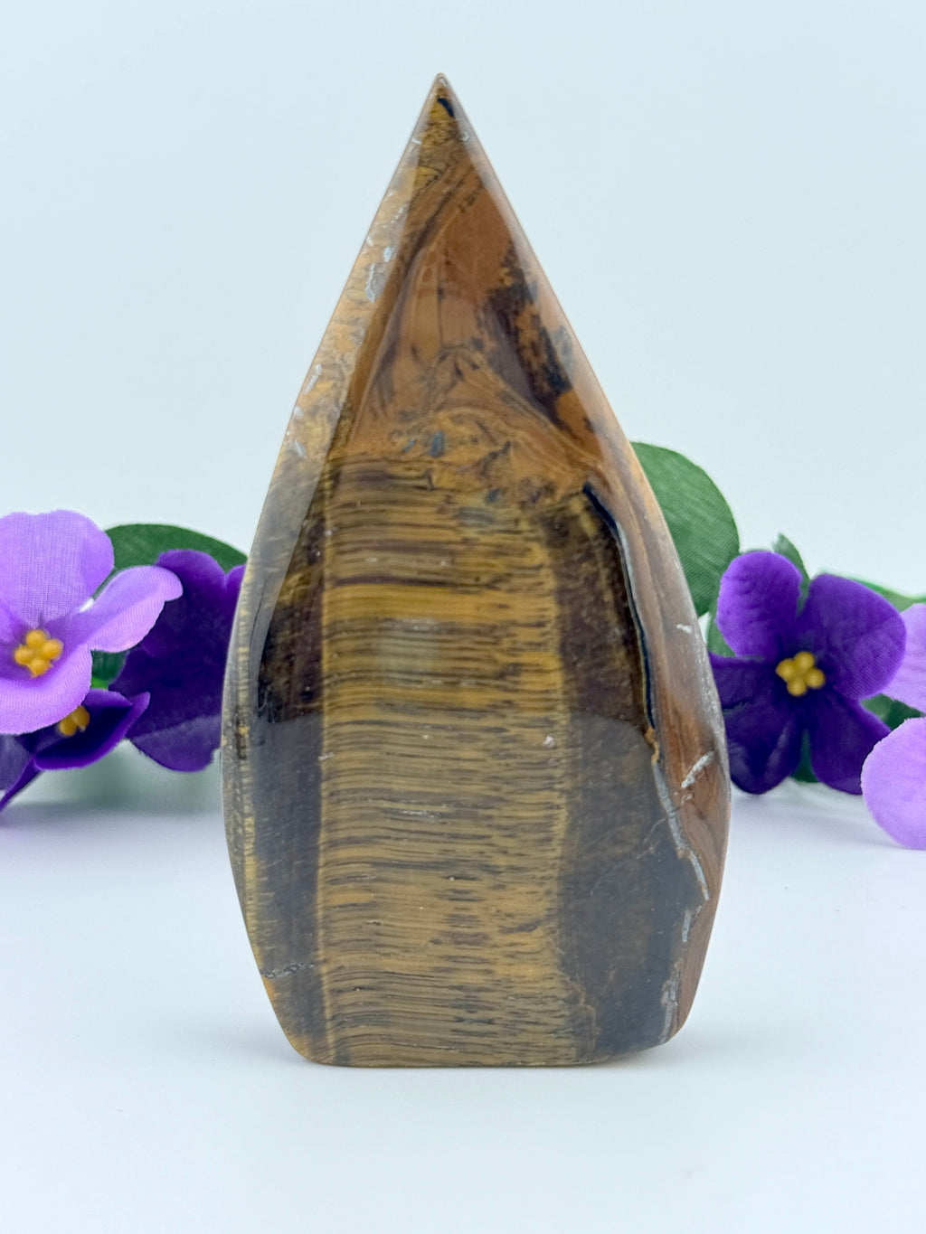 Tiger’s Eye Crystal Flame Teardrop Stone - NEW