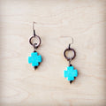 Turquoise Cross Beaded Earring 225u