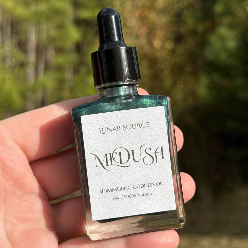 Medusa Luxury Shimmering Body Perfume Oil | Greek Mythology Snake Hair Gorgon Witchcraft Altar Ritual Spell Deity Intention Pagan Gift