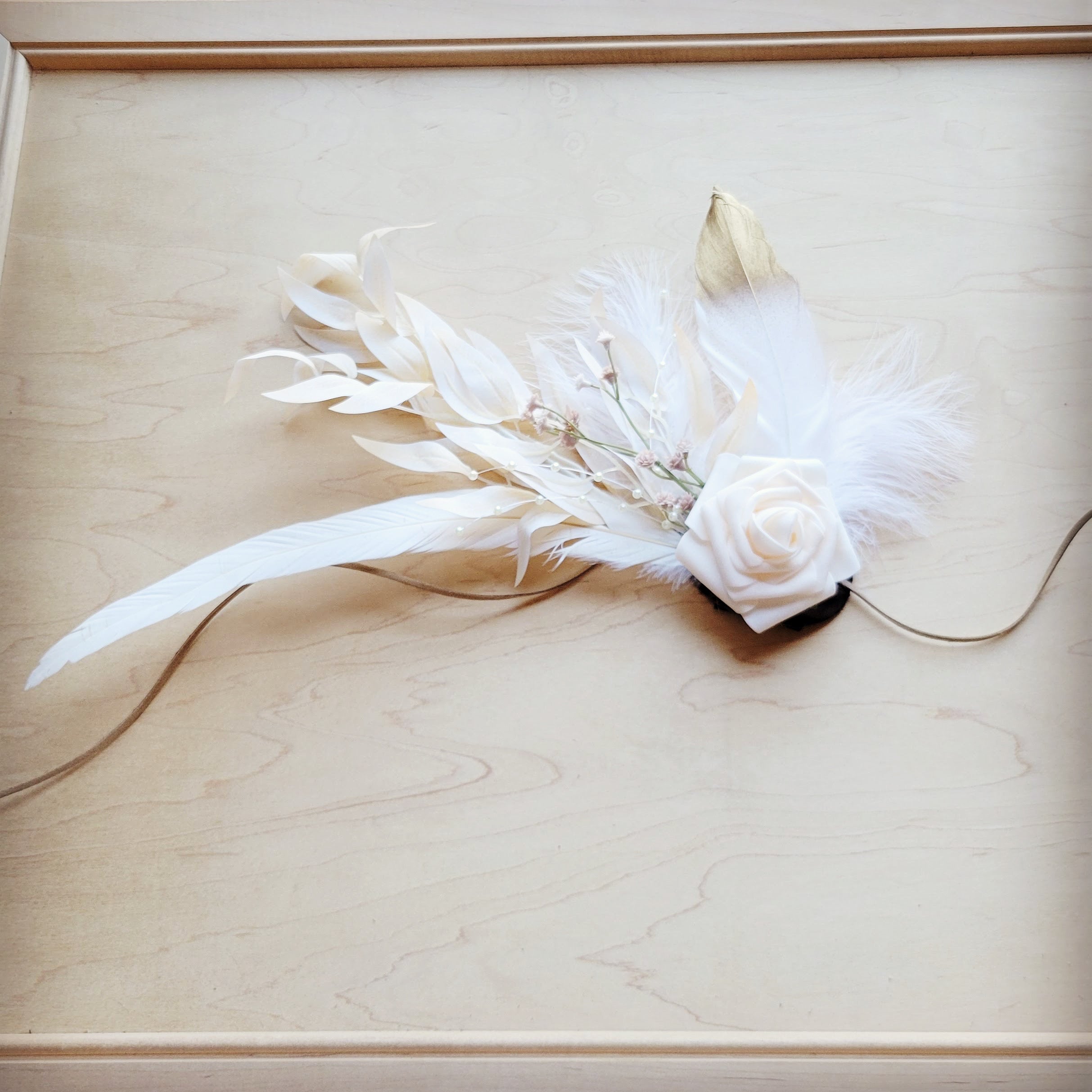 Boho Western Wedding Floral Bridal Hat Band Only 984v