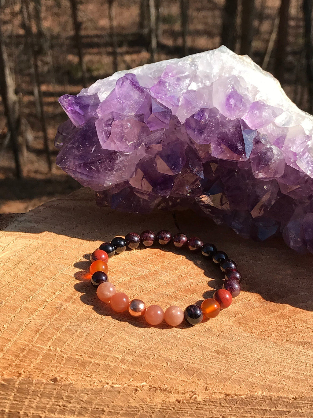 Energy & Vitality Bracelet | Chakra Healing Crystals | Grounding | Protection | Divine Love | Balance | Stamina | Motivation | Empowerment