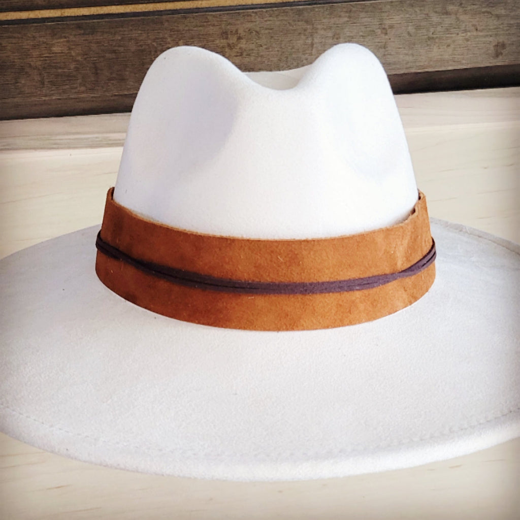 Wide Genuine Tan Suede Hat Band Only 954i