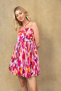 Stephanie's Lane Dress In Pink White