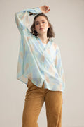 Elysia Printed Shirt in Lunar White