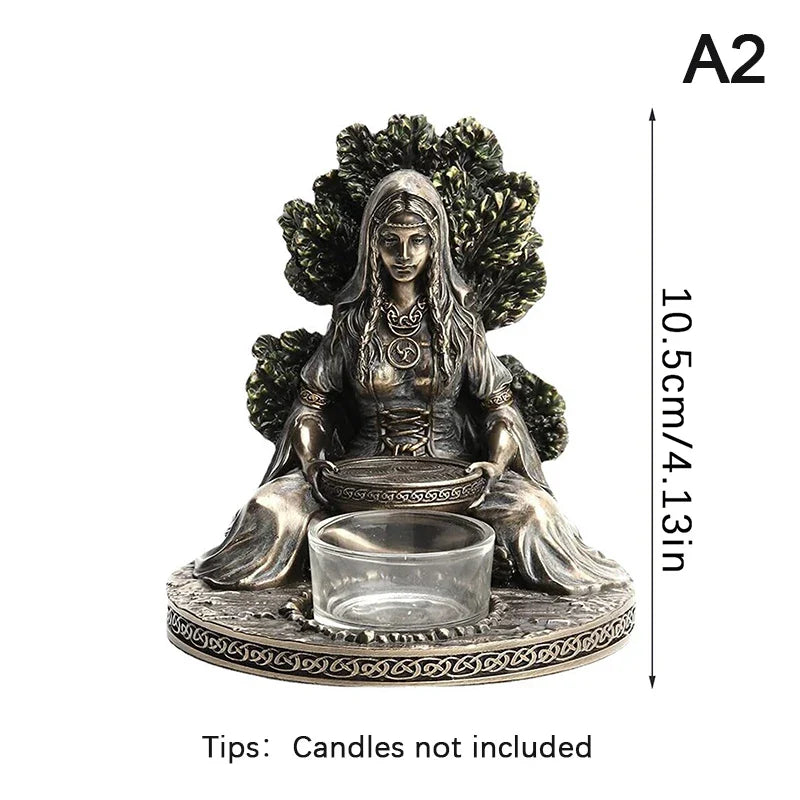 Celtic God & Goddess Candle Holder