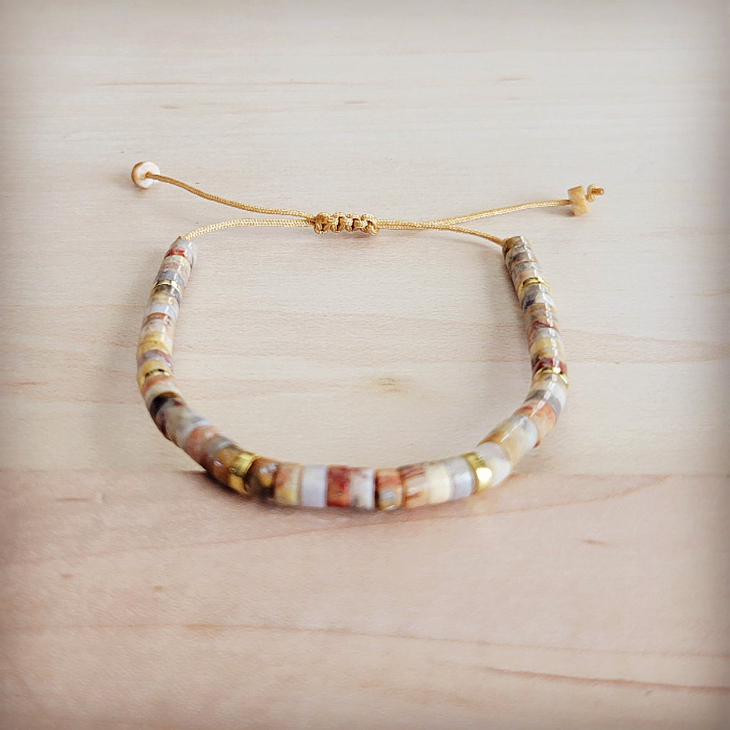 Genuine Aqua Terra & Gold Adjustable Bracelet 811r