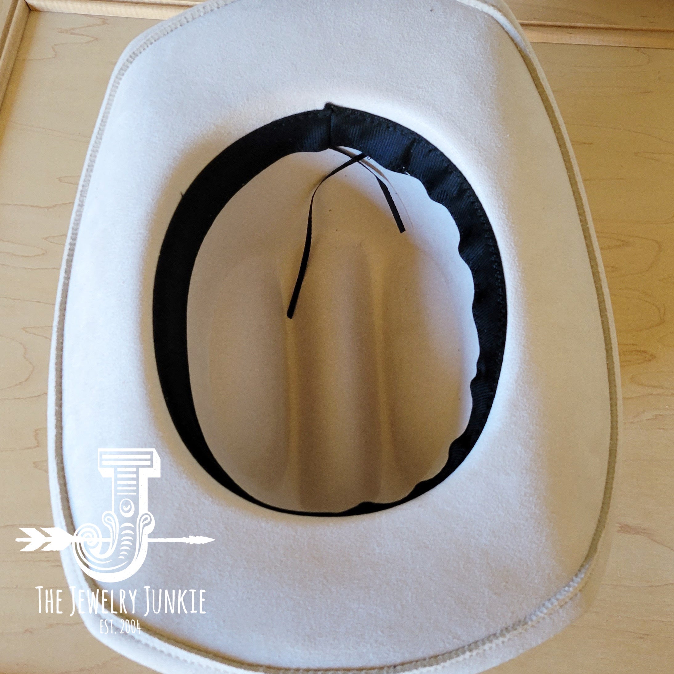 Boho Western Felt Hat w/ Choice of Leather Hat Band w/ Turquoise Slab-Black 980j