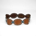Loyal West Alta Buena Leather Belt In Calfskin-BROWN