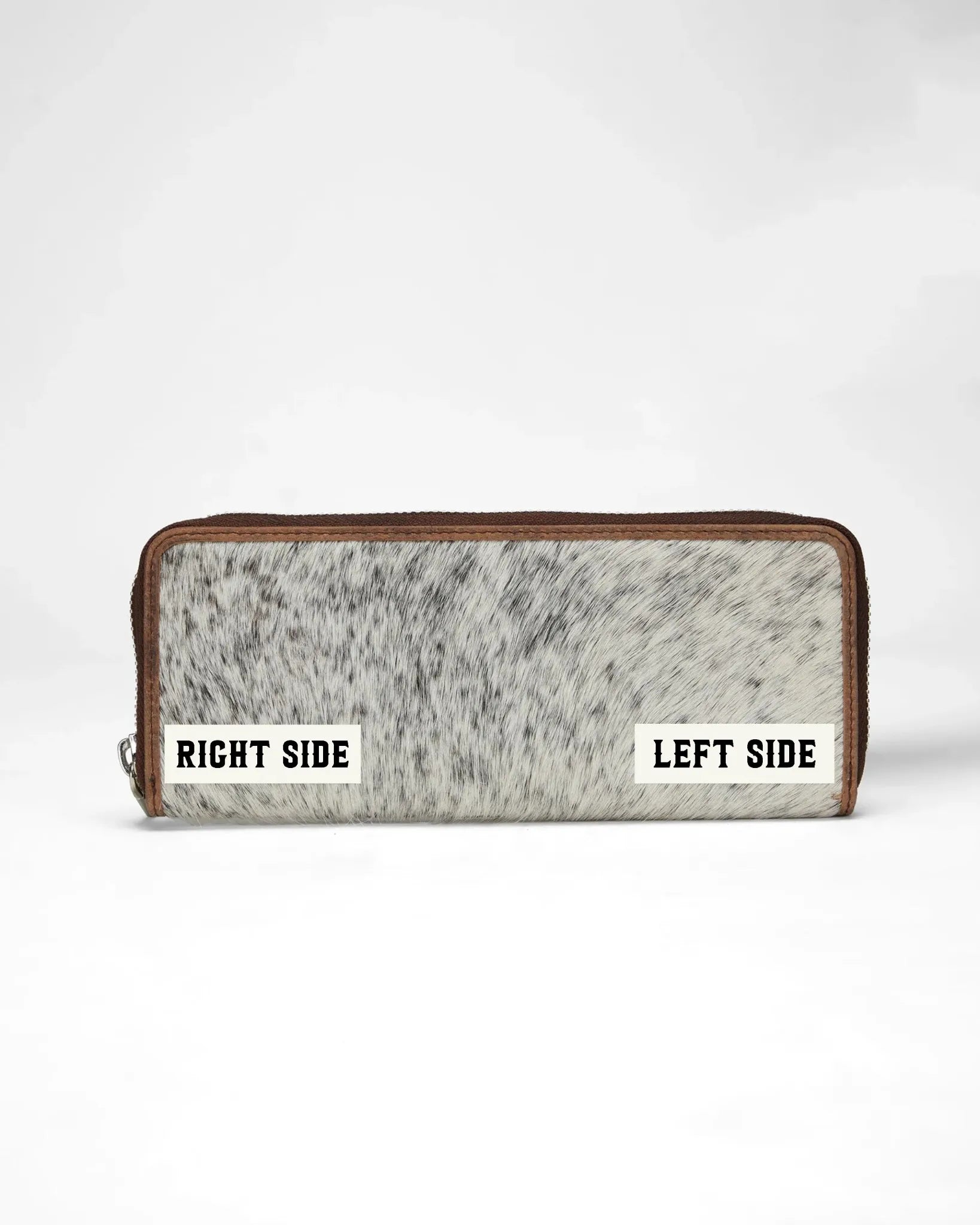 Loyal West RANCH ROAD JEWELERY CASE IN BROWN & WHITE COWHIDE