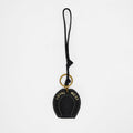Loyal West HORSE SHOE BAG CHARM IN CALF LEATHER - BLACK