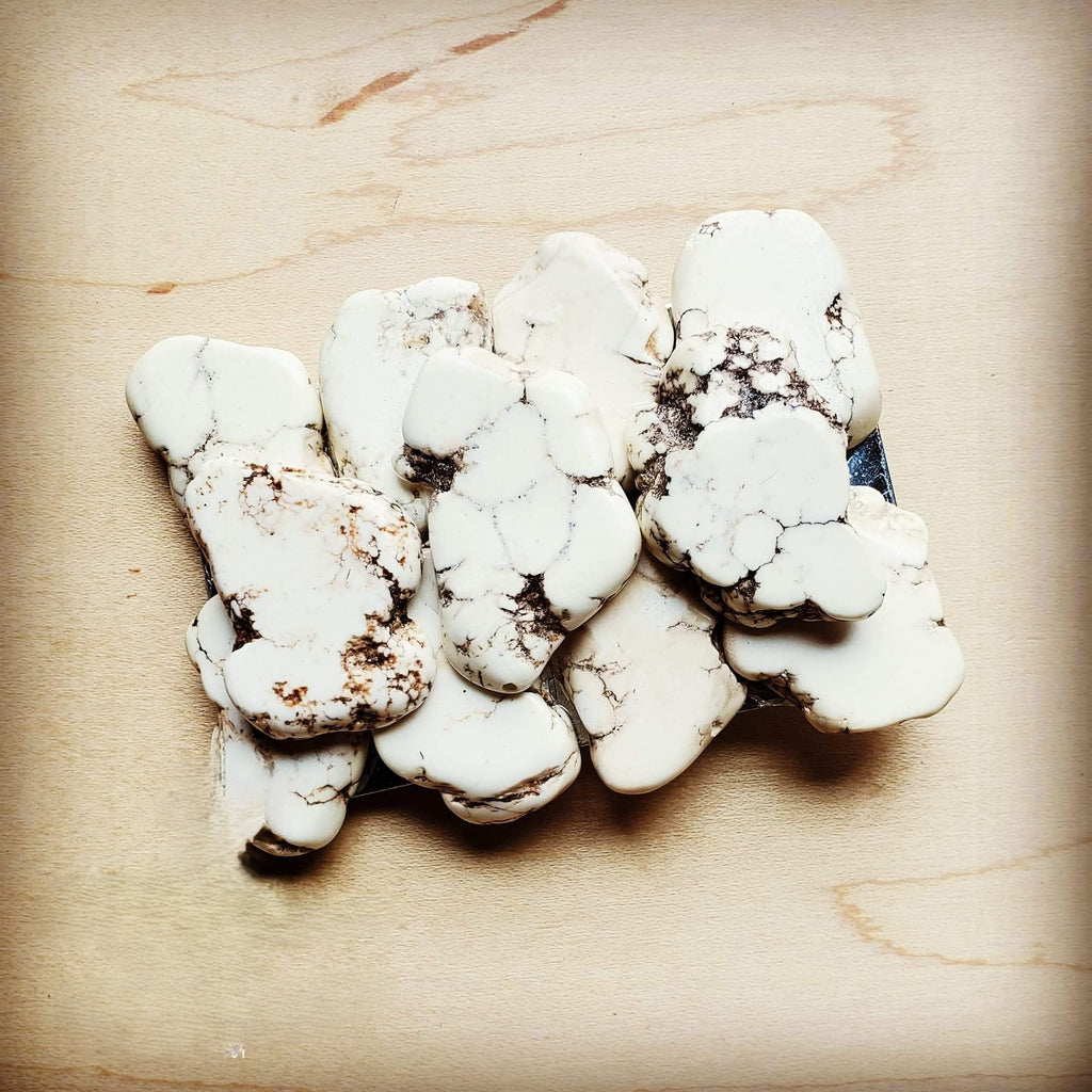 White Turquoise Slab Belt Buckle Medium Size 902m
