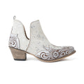 Myra Starlit Range Handtooled Leather Booties in Frosted Mist