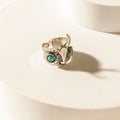 Longhorn Vow Ring in Sage Steel