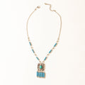 Myra Blue Coyote Necklace in Turquoise Charm