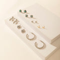 Myra Moonbeam Earrings Set in Silver Shine