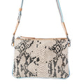 Myra Eden Mirage Leather Bag in Ivory Snake Print