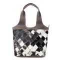 Pecos Wind Weave Pattern Leather & Hairon Bag