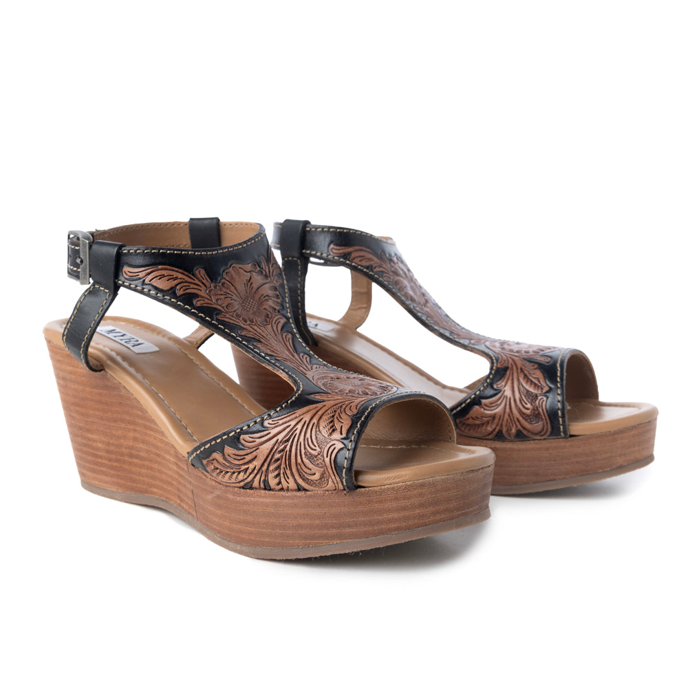 Talitha Hand-Tooled Wedge Shoe