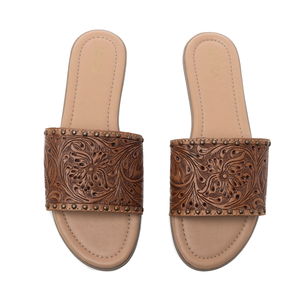 Ellie Hand-Tooled Sandals