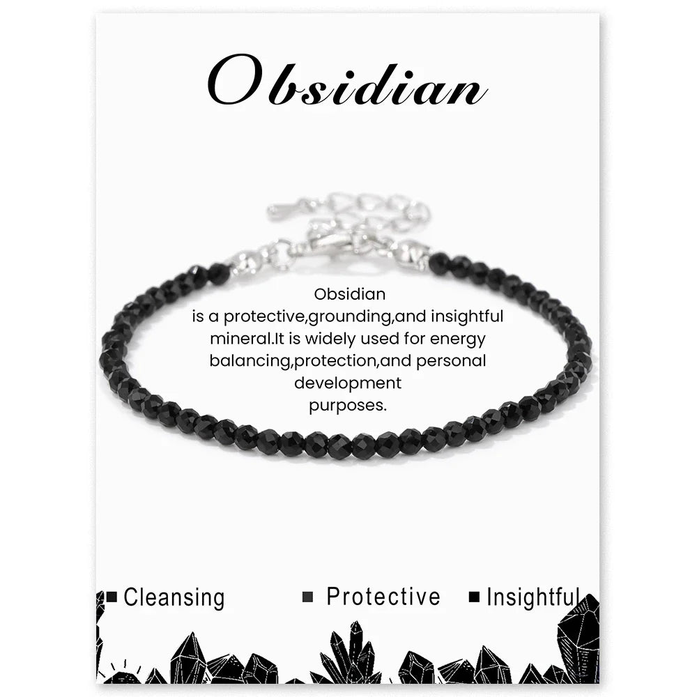 Faceted Gemstone Bead Bracelets