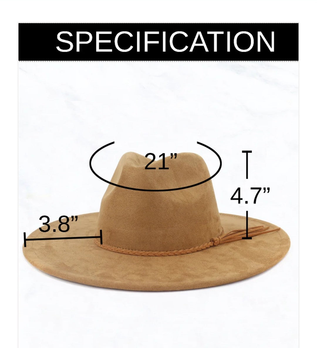 Wide Genuine Leather Tan Suede Hat Band w/ Turq 953r