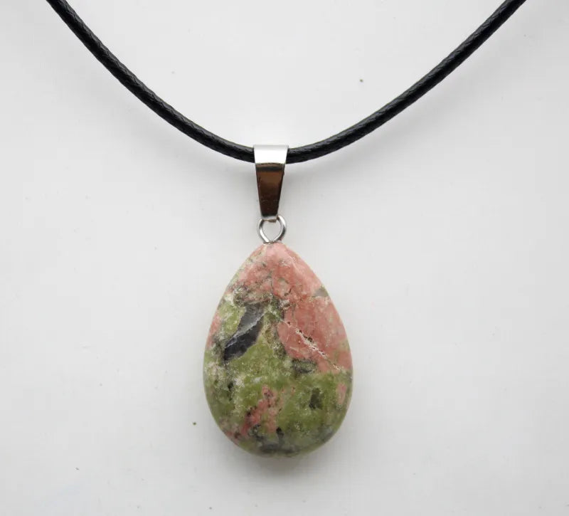 Crystal Teardrop Pendant Necklace