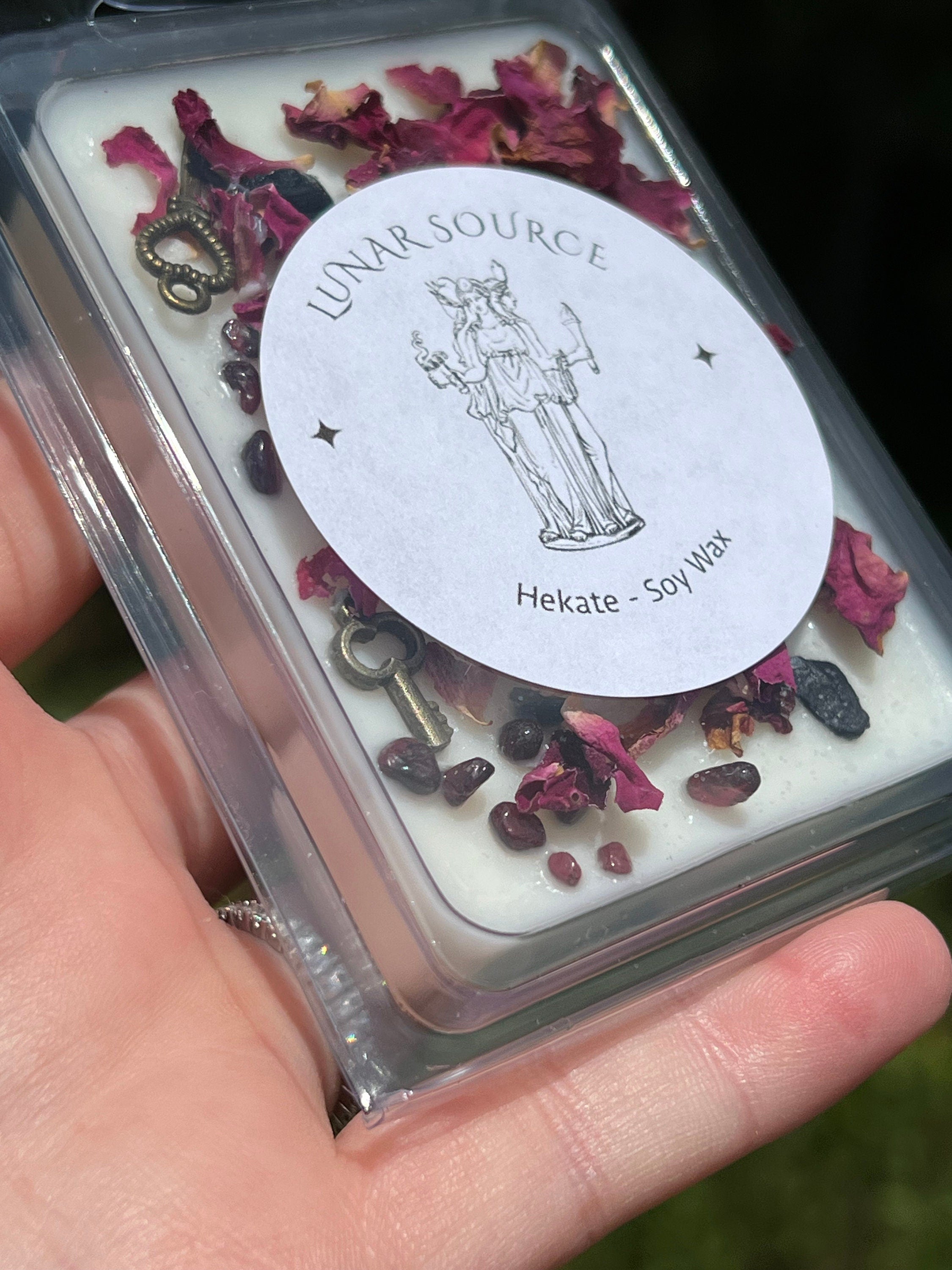 Hecate Dark Moon Goddess Wax Melts | Witchcraft Pagan Witch Gift Herbal Intention Spell Ritual Altar Hekate Devotee Scented Tarts Gift