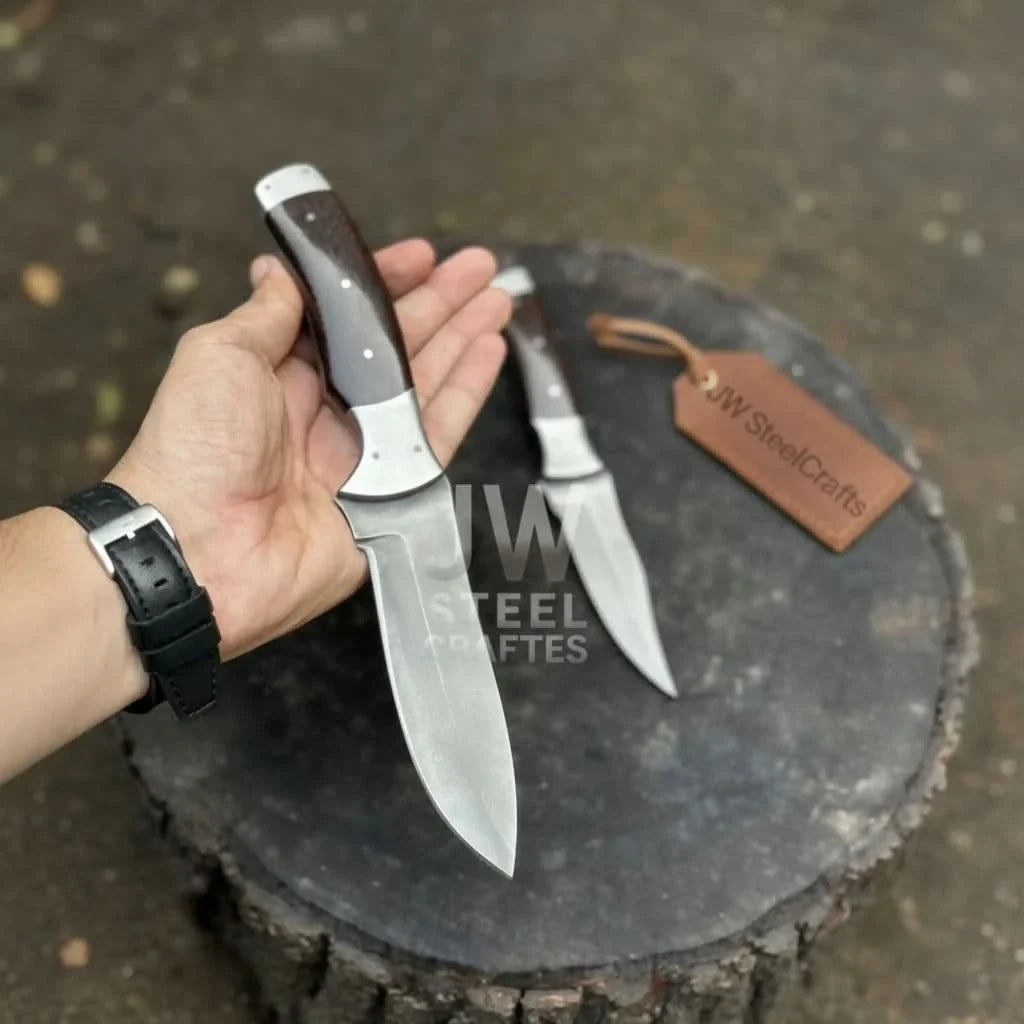 Hand-Forged 3-Piece Kitchen Knife Set with  Dark Rosewood Handles