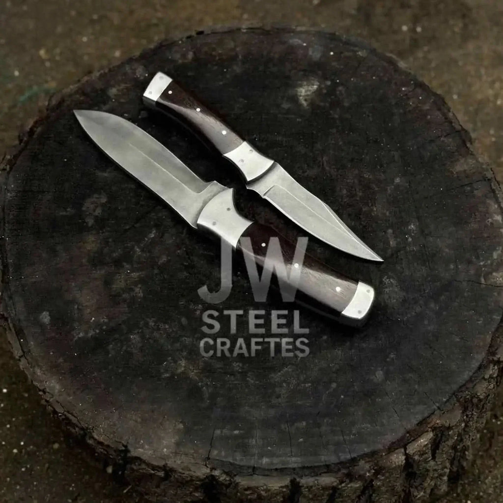Hand-Forged 3-Piece Kitchen Knife Set with  Dark Rosewood Handles